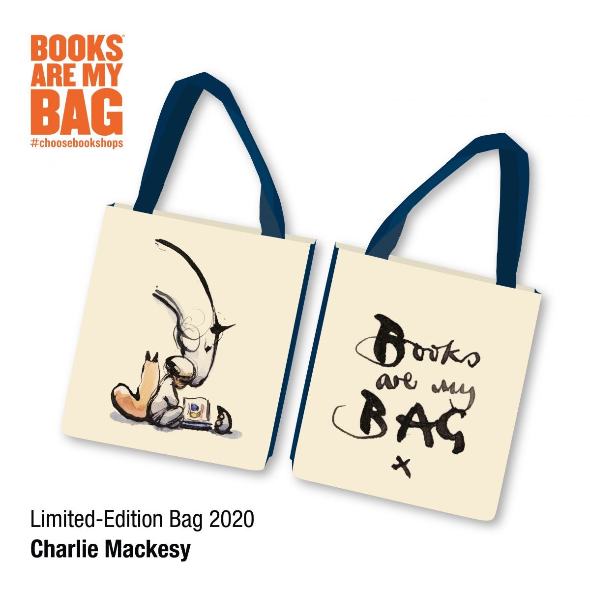 Charlie Mackesy Limited Edition Books Are My Bag Tote Bag